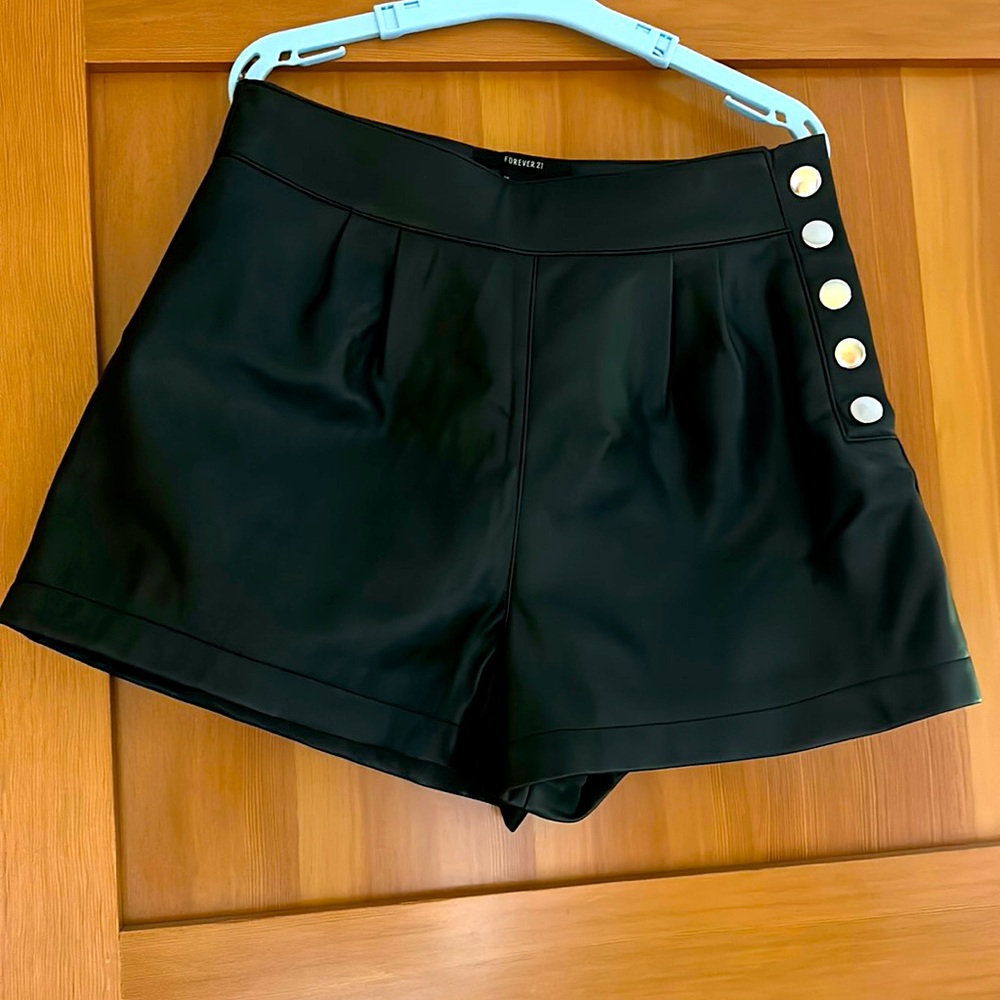 Leather shorts